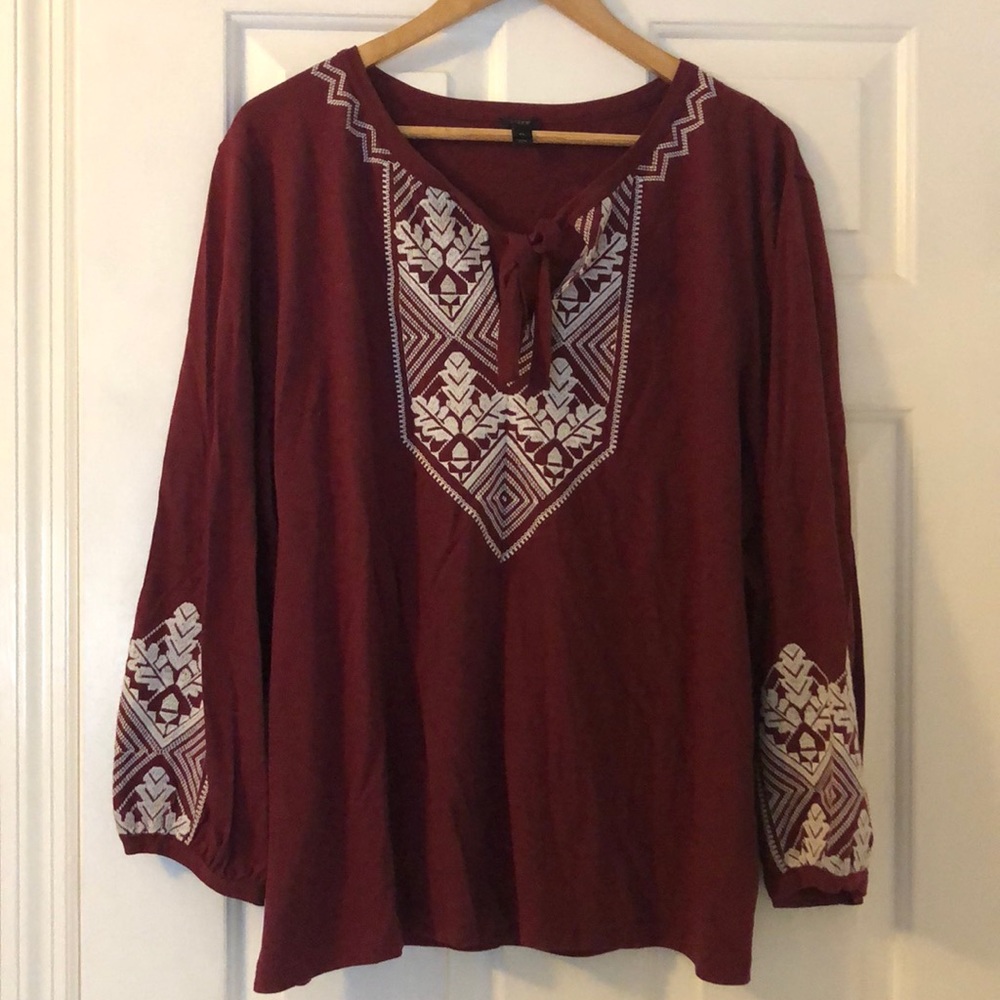 J Crew Embroidered Shirt